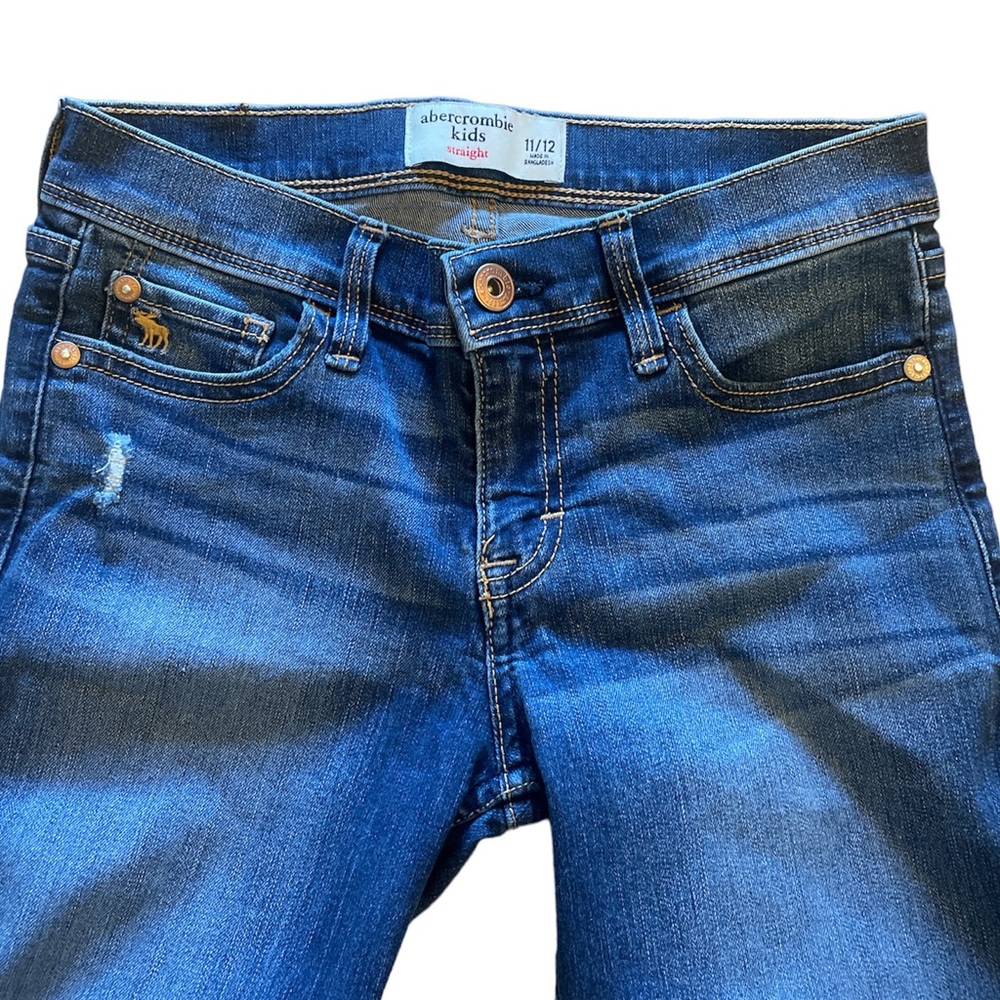 Kids New Abercrombie Sz:11/12 Straight Leg Blue Jeans
